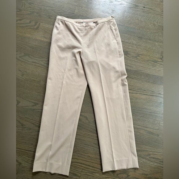 MaxMara Beige Tan Straight Wide Leg high waisted Trousers Womens size 10 - Picture 1 of 5